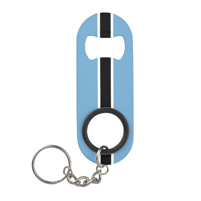 Botswana National Pride Patriotic Mini Flaschenöffner (Vorderseite)