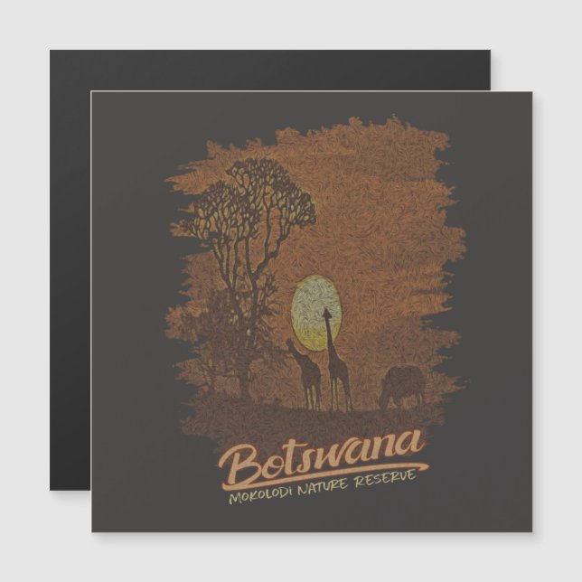 Botswana Nature Magnetkarte (Vorne/Hinten)