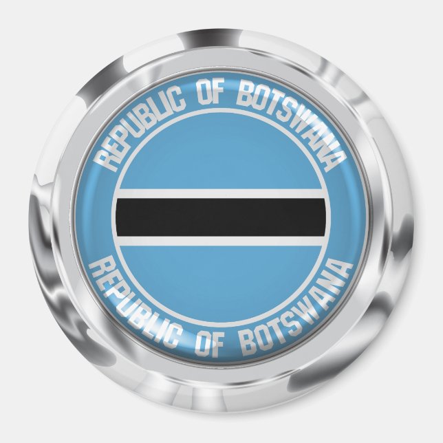 Botswana Round Emblem Magnet (Vorne)