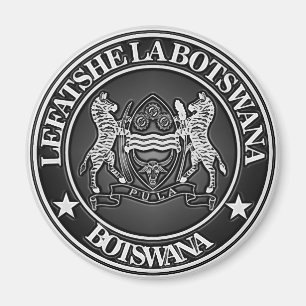 Botswana Round Emblem Magnet