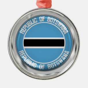 Botswana Round Emblem Ornament Aus Metall