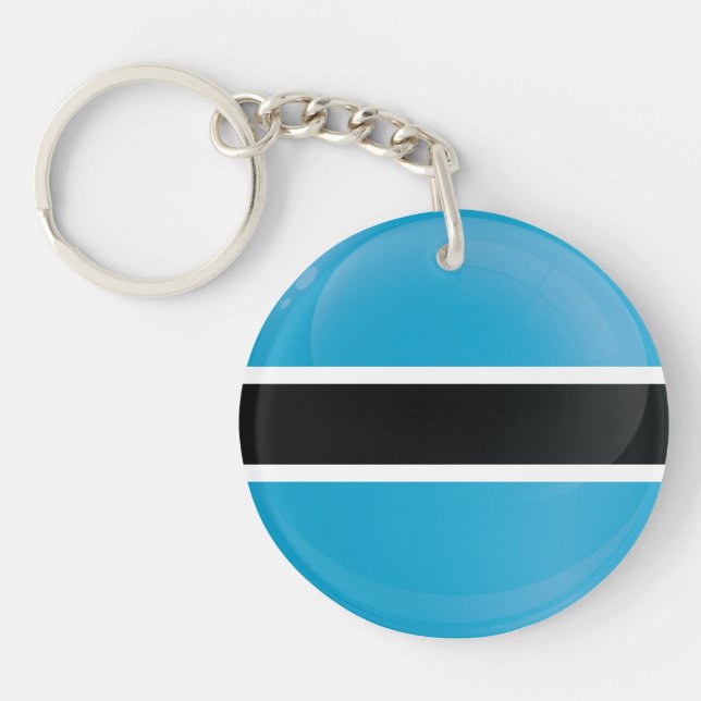 Botswana Round-Icon-Flagge Schlüsselanhänger (Vorderseite)