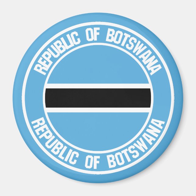 Botswana-Rundes Emblem Magnet (Vorne)