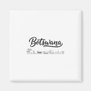 Botswana Skyline Reise Urlaub Outfits Magnet