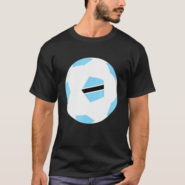 Botswana Soccer Ball Motswana Flagge Jersey Preis T-Shirt (Vorderseite)