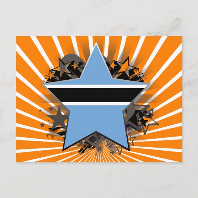Botswana Stern Postkarte (Vorderseite)