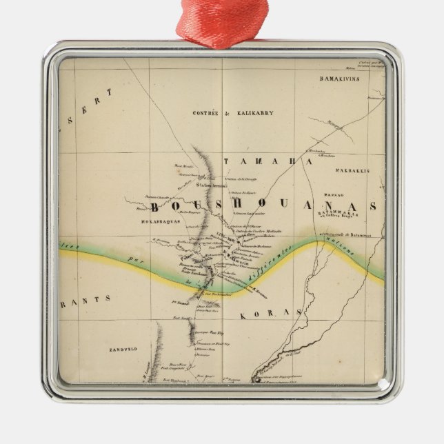 Botswana, Südafrika 51 Silbernes Ornament (Vorne)