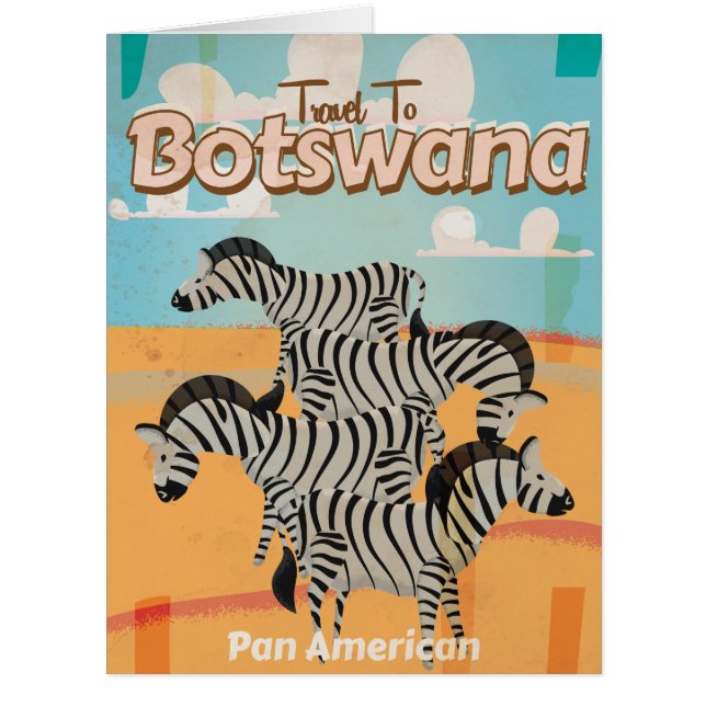 Botswana Vintage Travel Poster (Vorderseite)