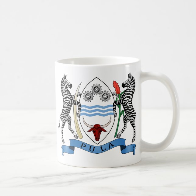 Botswana-Wappen BW Kaffeetasse (Rechts)