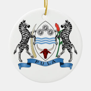 Botswana-Wappen Verzierung Keramik Ornament