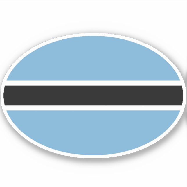 Botswanan Flag Oval Aufkleber (Vorderseite)