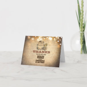 Botte de Cowboy Merci de Mariage campagnard rustiq