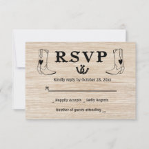 Botte de cowboy RSVP Mariage campagnard Western Wo
