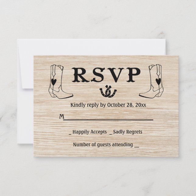 Botte de cowboy RSVP Mariage campagnard Western Wo (Devant)
