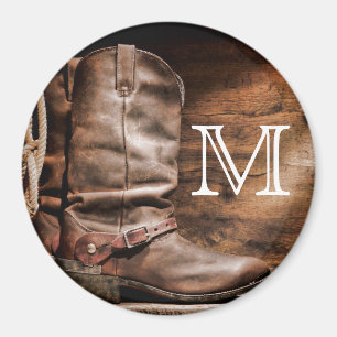 Botte de vache Boots Spur Pays Monogramme Aimant i