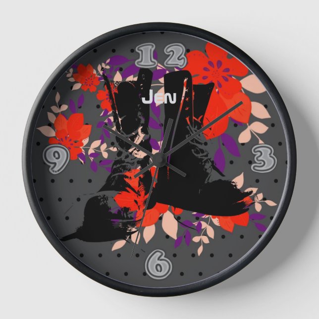 Botte Punk Rocker - Carré personnalisé Horloge mur (Recto)