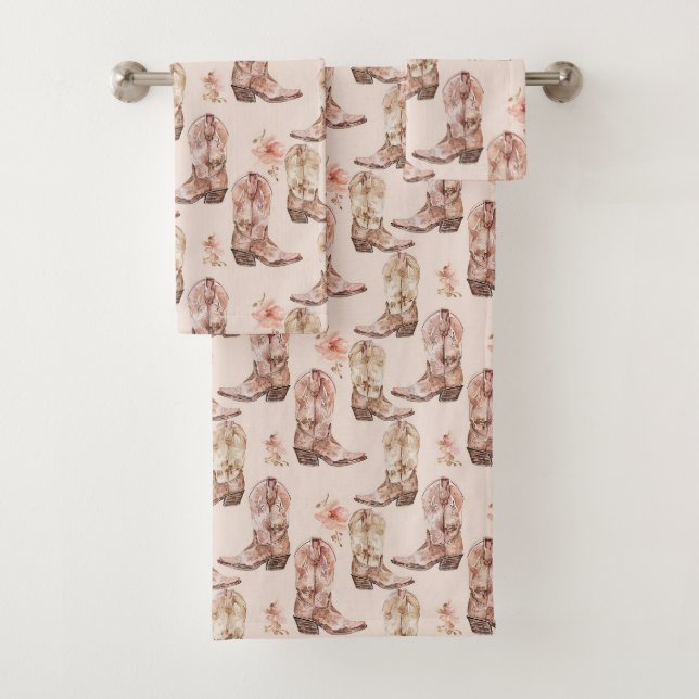 Botte rose Brown Botte sud-ouest Floral (En situation)