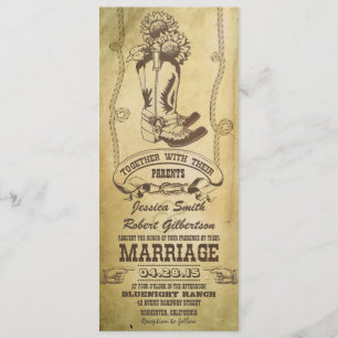 bottes de cowboy occidentales invitations de maria