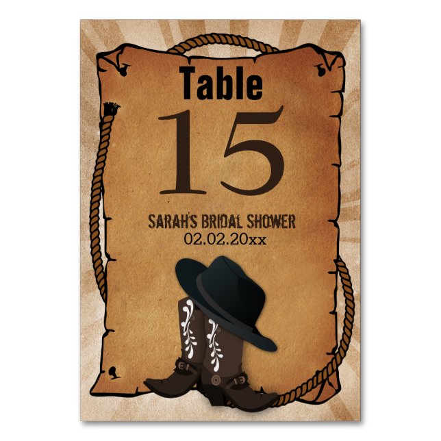bottes de cowboy western Numéros de table personna (Par défaut)