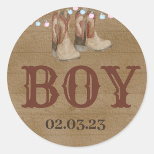 Bottes ou arcs autocollant rond pour Genre Reveal.