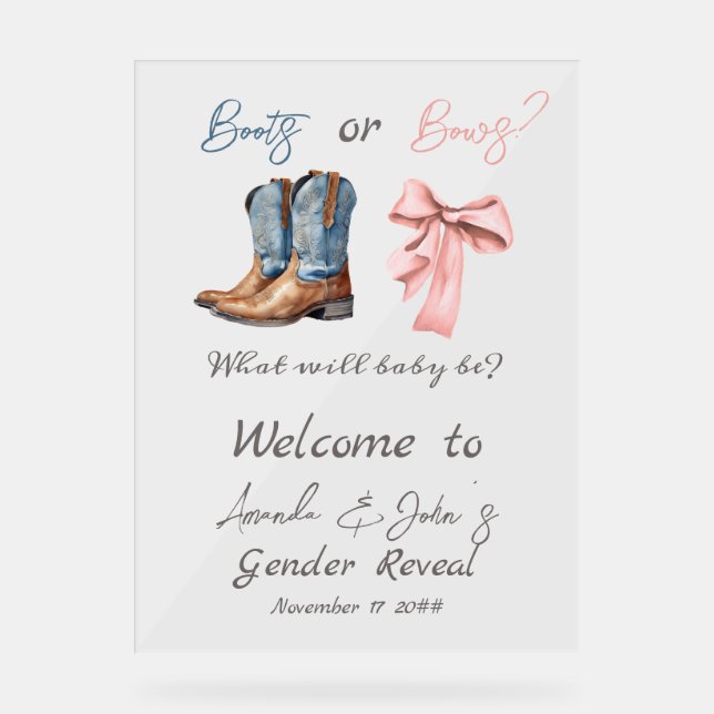 Bottes ou vaches bleu rose Genre Révélation Bienve (Recto)