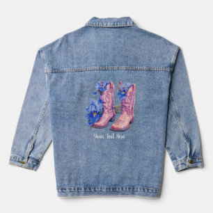 Bottes pour fille et fleurs Iris avec Veste Denim
