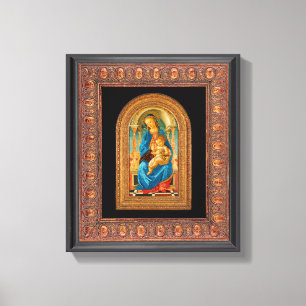 Botticelli (1445-1510) Madonna & Child Enthroned C Leinwanddruck