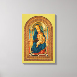 Botticelli (1445-1510) Madonna & Child Enthroned Leinwanddruck
