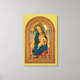 Botticelli (1445-1510) Madonna & Child Enthroned Leinwanddruck