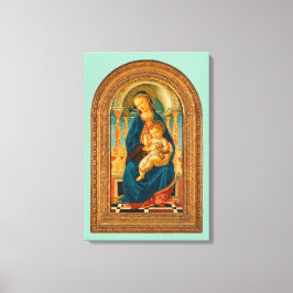 Botticelli (1445-1510) Madonna & Child Enthroned Leinwanddruck