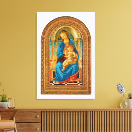 Botticelli (1445-1510) Madonna & Child Enthroned Leinwanddruck