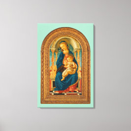 Botticelli (1445-1510) Madonna & Child Enthroned Leinwanddruck