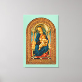 Botticelli (1445-1510) Madonna & Child Enthroned Leinwanddruck