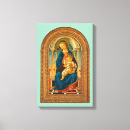 Botticelli (1445-1510) Madonna & Child Enthroned Leinwanddruck