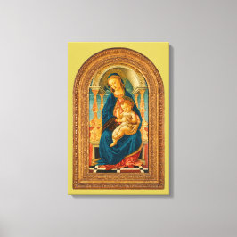 Botticelli (1445-1510) Madonna & Child Enthroned Leinwanddruck