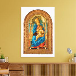 Botticelli (1445-1510) Madonna & Child Enthroned Leinwanddruck