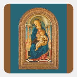 Botticelli 1445-1510 quadratischer aufkleber