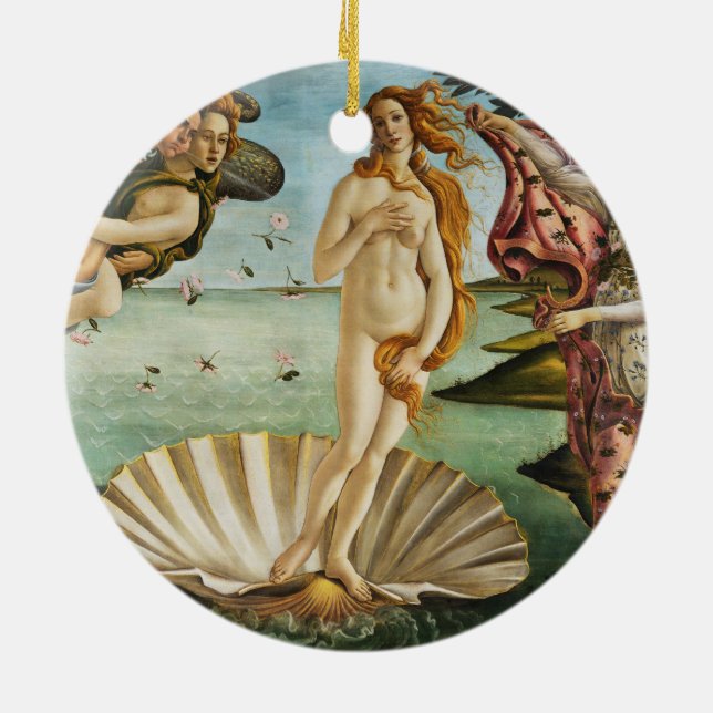 BOTTICELLI - Die Geburt der Venus 1483 Keramikornament (Hinten)
