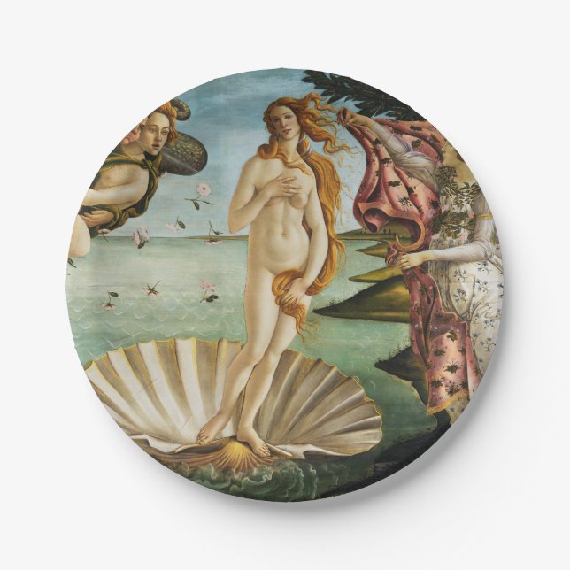BOTTICELLI - Die Geburt der Venus 1483 Pappteller (Vorderseite)