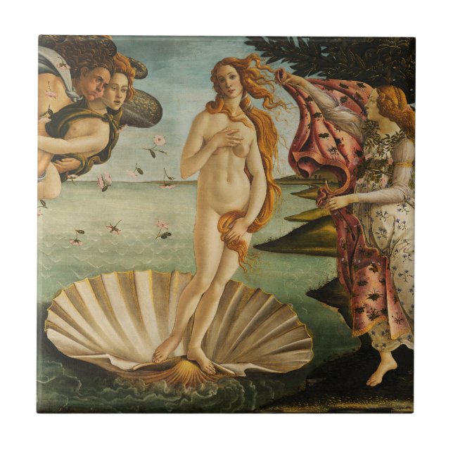 Botticelli die Geburt von Venus-Fliese Fliese (Vorderseite)