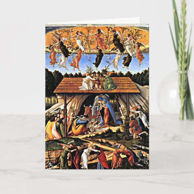Botticelli - Die mystische Krippe Feiertagskarte (Vorderseite)