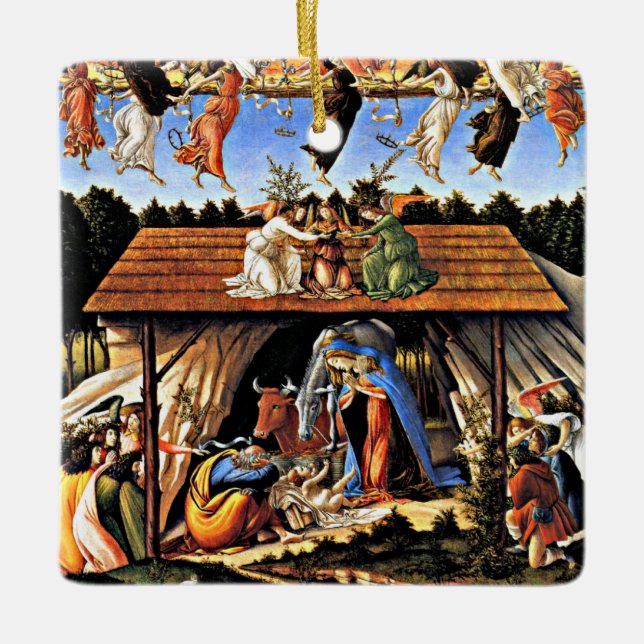 Botticelli - Die mystische Krippe Keramikornament (Vorderseite)