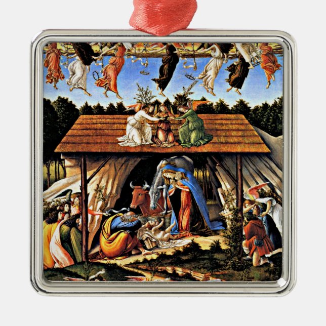 Botticelli - Die mystische Krippe Ornament Aus Metall (Vorne)