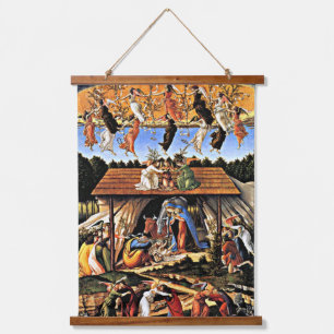 Botticelli - Die mystische Krippe Wandteppich Mit Holzrahmen