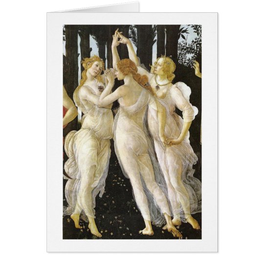 Botticelli drei Umgangsform-Renaissance-schöne Karte