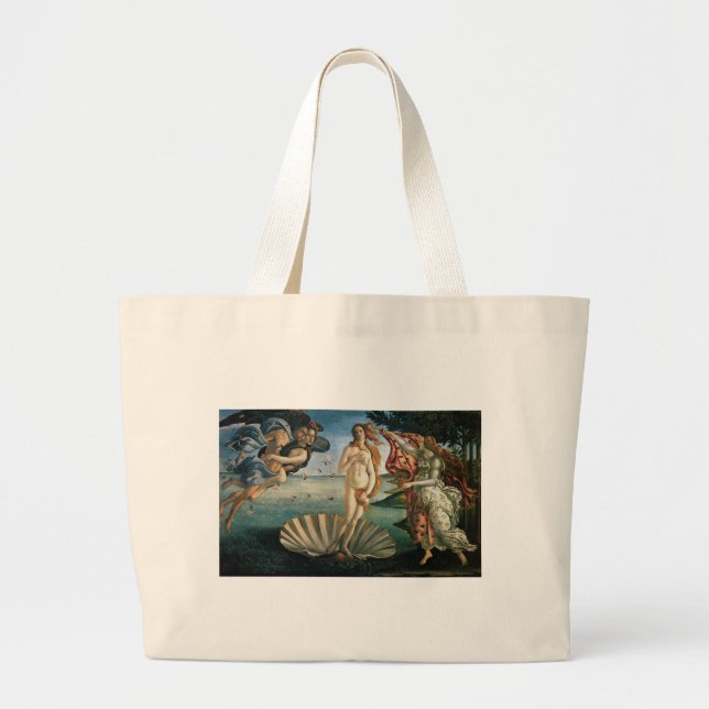 Botticelli Geburt der Venus Jumbo Stoffbeutel (Vorne)