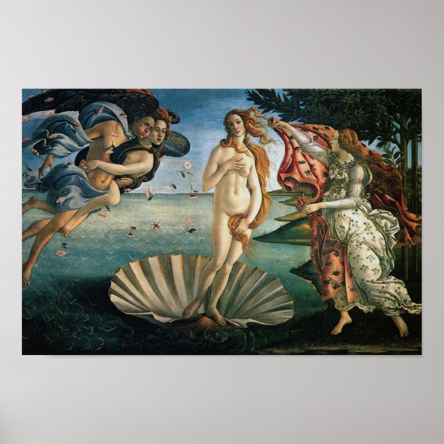 Botticelli Geburt der Venus Poster (Vorne)