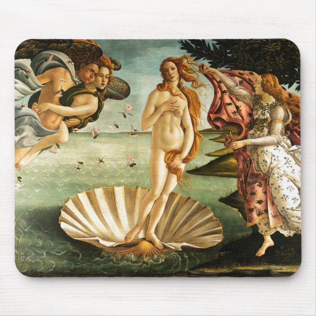 Botticelli Geburt der Venus Renaissance Kunstmaler Mousepad (Vorne)