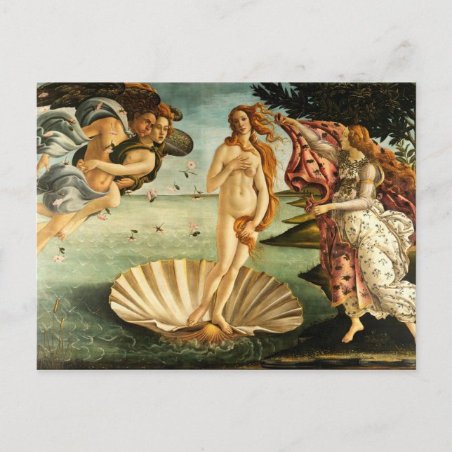 Botticelli Geburt der Venus Renaissance Kunstmaler Postkarte (Vorderseite)
