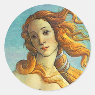 Botticelli Geburt der Venus Runder Aufkleber